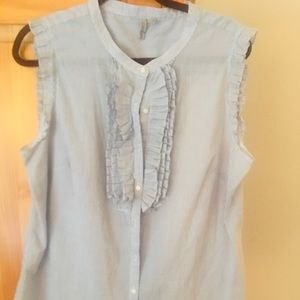 Sleeveless Bale/white Caslon blouse, size XL